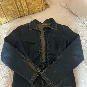 Arden B Blue Jean Denim Jacket with Hook& Eye Closures Size L